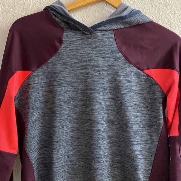UNDER armour multicolored‎ cold gear athletic running workout hoodie top - Picture 1 of 9